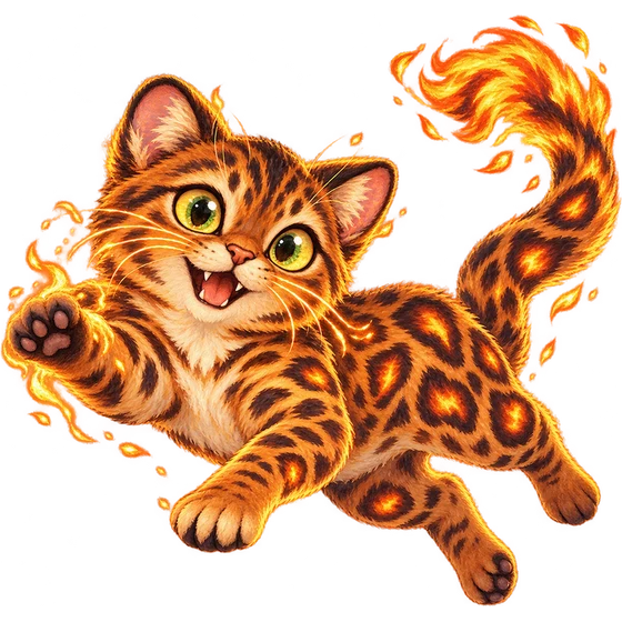 Cinderstripe, a Mythic Ember cat